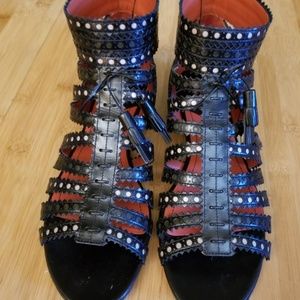 Leather Sandals, size 9. Made in Italy, Santoni.